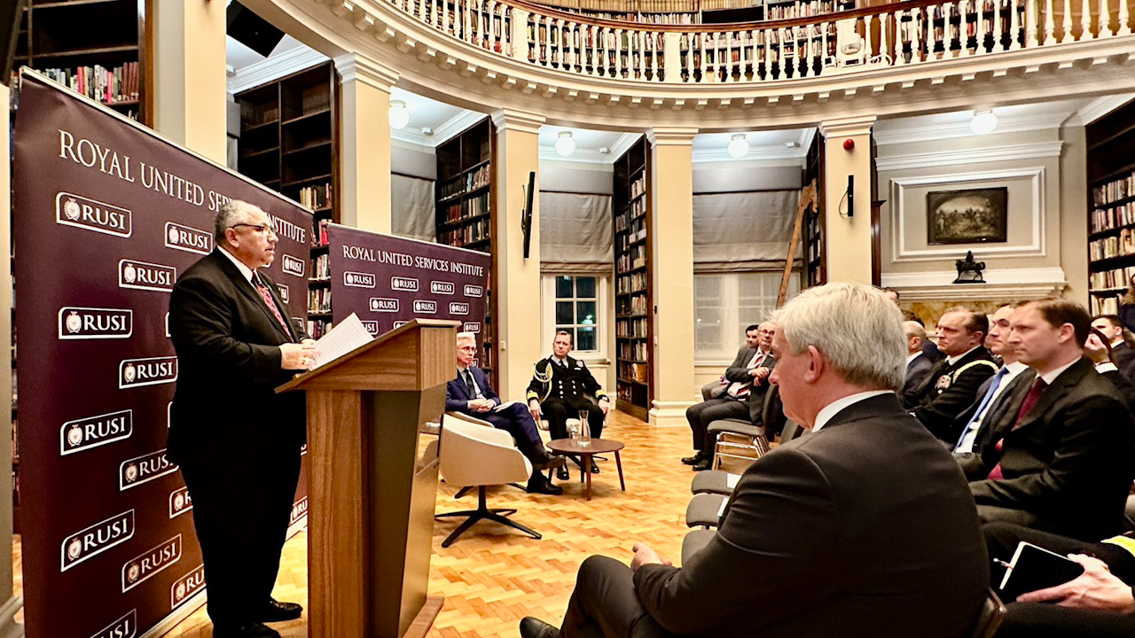 United States Secretary of the Navy Carlos Del Toro speaking at the Royal United Services Institute (Picture: Secretary of the Navy Carlos Del Toro x).