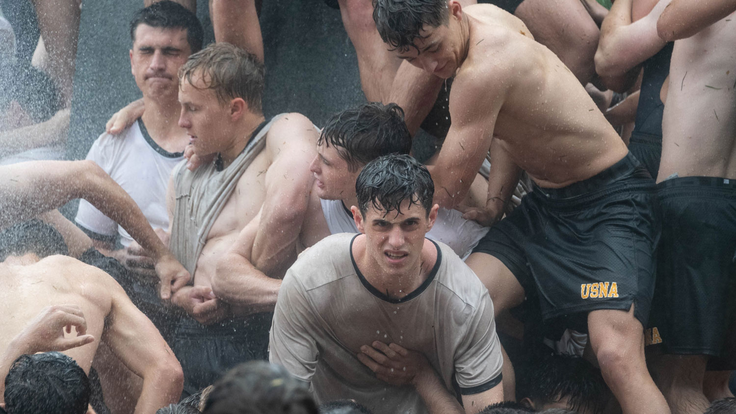 US Naval Academy plebes climb the Herndon Monument in May 2024 CREDIT US Navy