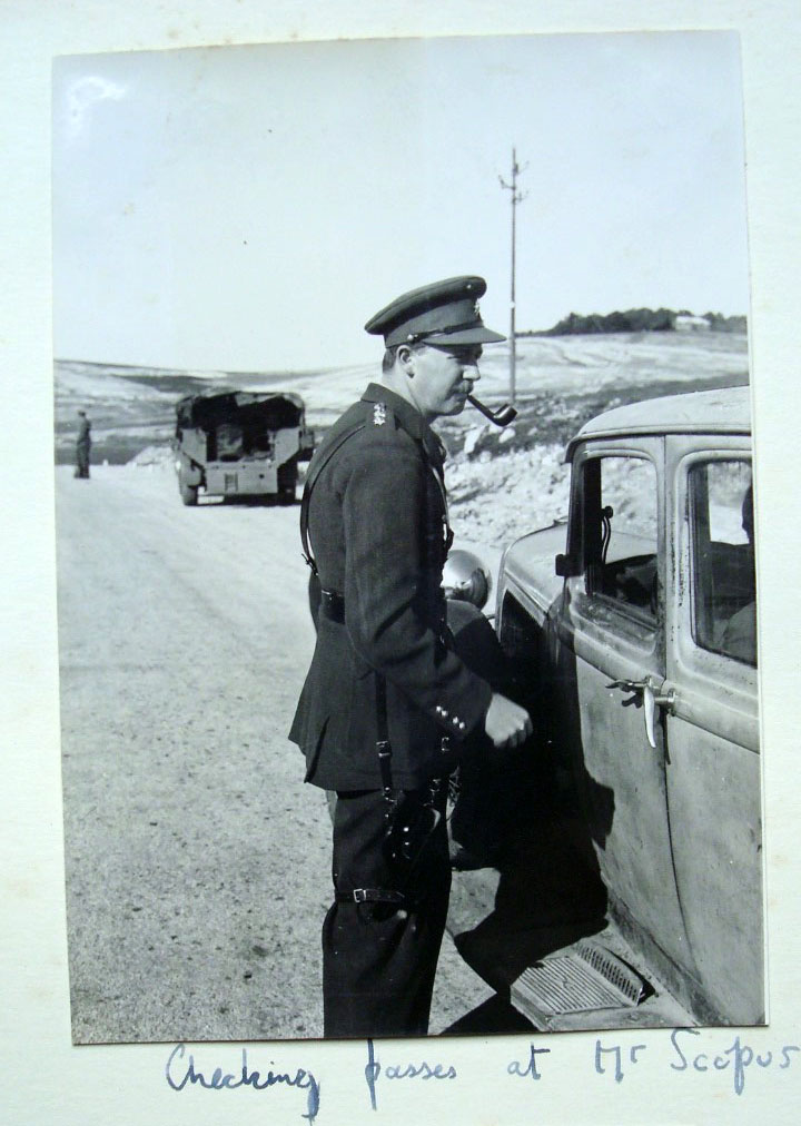 British officer Roger Mortimer on duty during the Palestine uprising