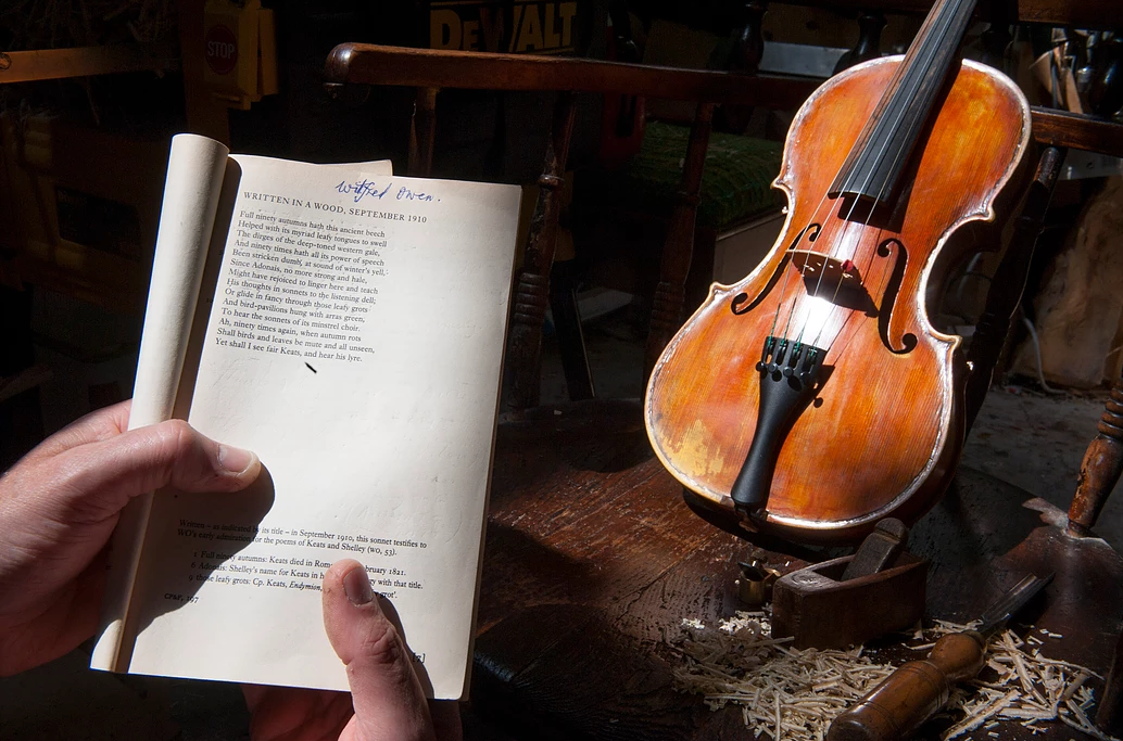 WW1 Poets Honoured With Violins Made From Military Hospital Tree