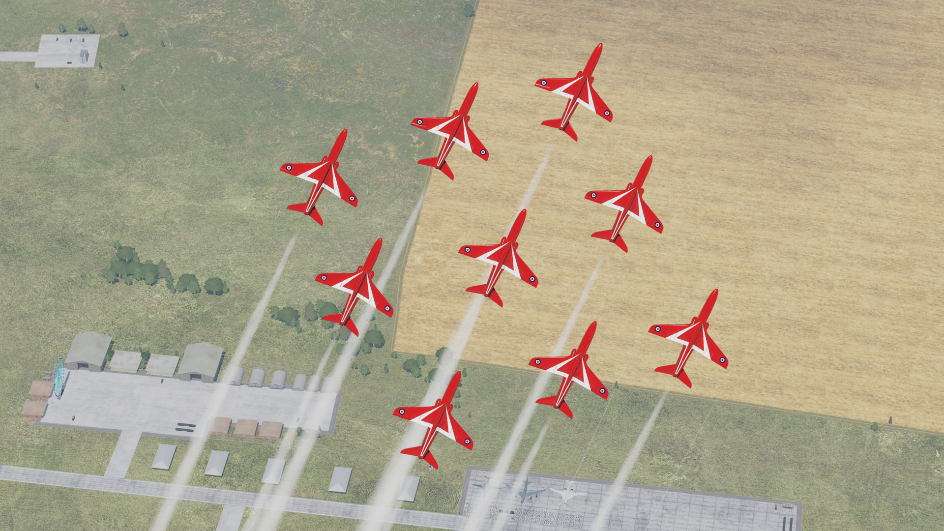 Virtual Red Arrows Display Diamond Nine Formation Credit Virtual Red Arrows