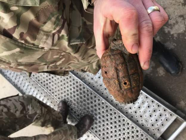 Wiltshire grenade discovery