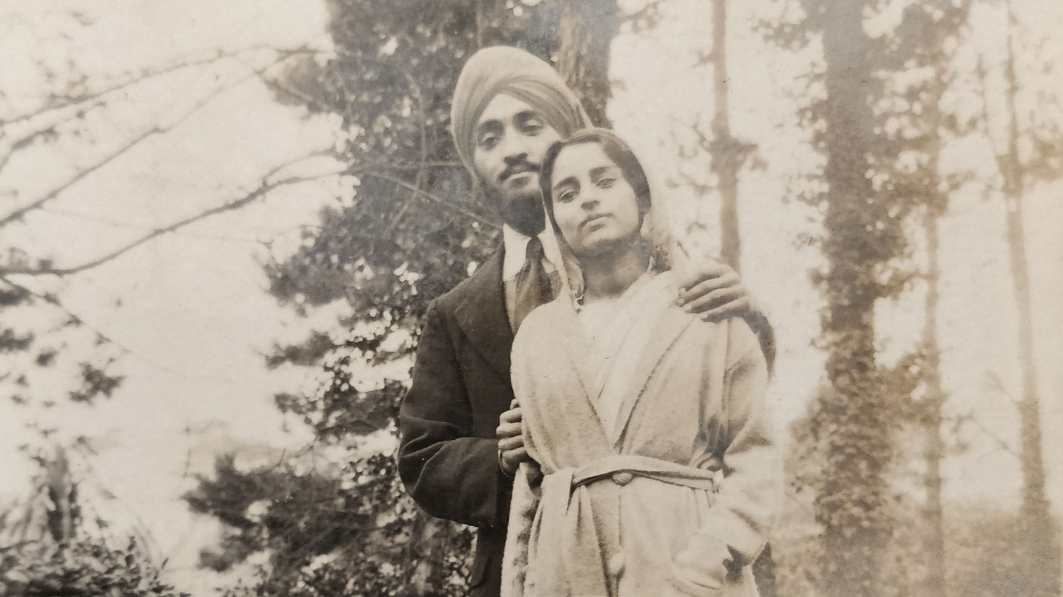 Hardit Singh Malik with his wife Prakash on the golf course sometime during 1920 CREDIT Santhya Malik