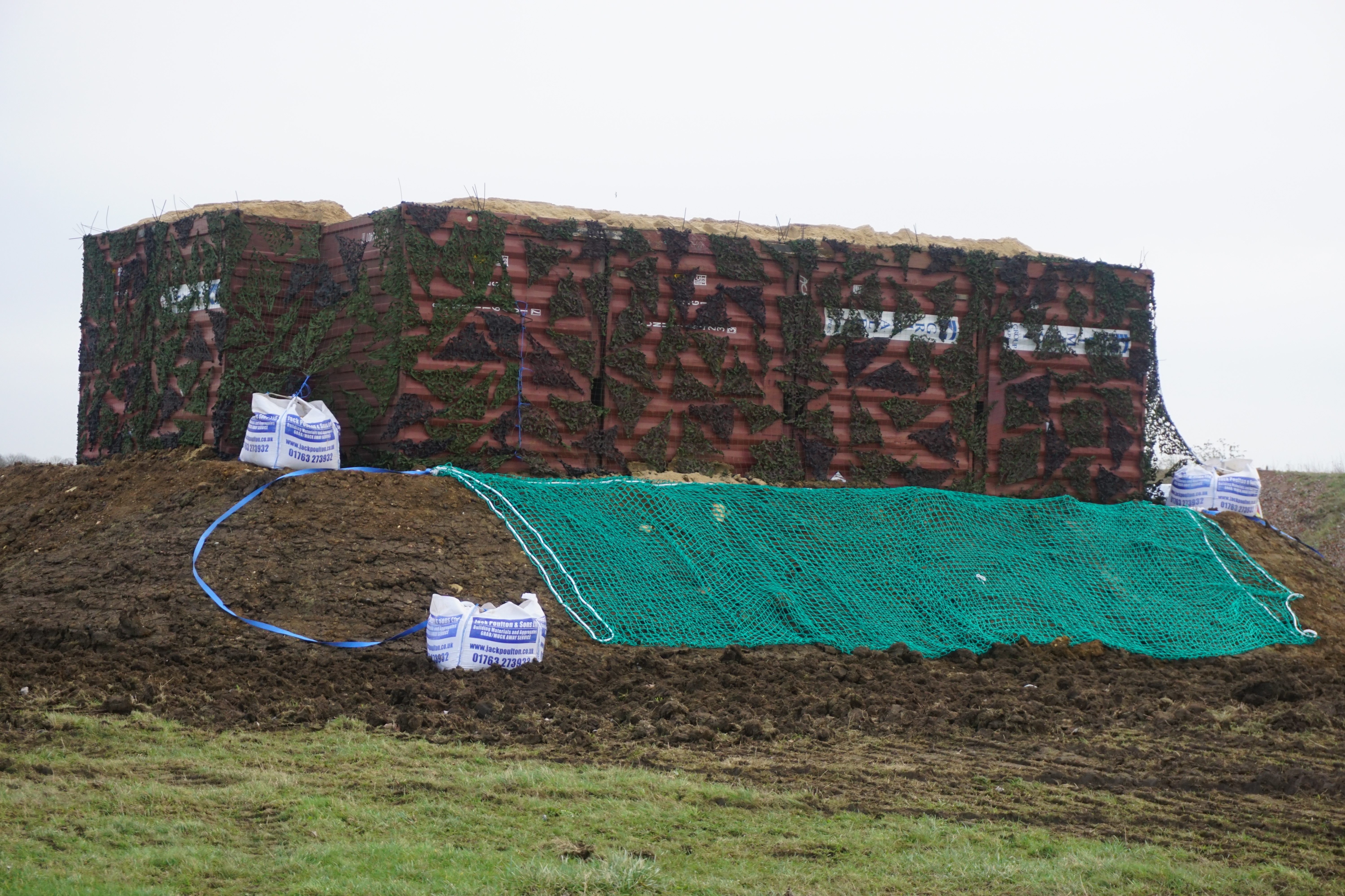 A larger and more complex device attended to by Zetica UXO at an ex-military base in England. Mitigations like this take longer to plan and execute, the firm told BFBS. Credit: Zetica UXO